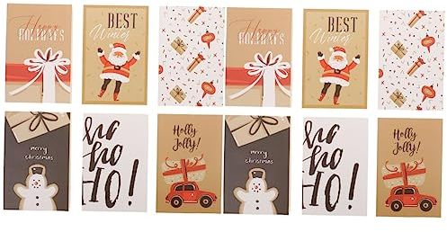 ABOOFAN 2 Sätze Weihnachtskarte Foto Kreative Grußkarten Feiertag Feiernde Karten Weihnachtskarikaturkarten Geschenkverpackungskarten Vintage Hochzeitsdeko Packkarte Weihnachten Papierstau