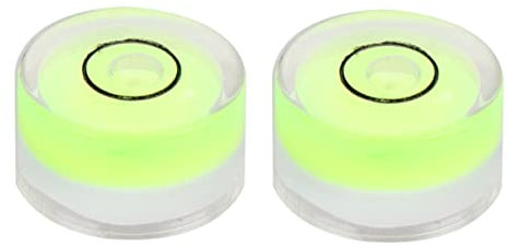 BESTonZON 16pcs Bubble Spirit O 15mm Circular Diameter 6mm Flat Height Universal L for Surface Levelling Mini Room Horizontal Ball Mark Green