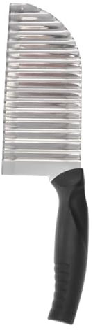 CIYODO Faltenschneider Wellenschneider für Kartoffeln Pommesschneider Gemüsesalat Kartoffelschneider gemüsenudelschneider Knisterschneider Rostfreier Stahl Cutter Obst Aufschnitt Weiß