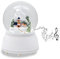 Schneekugel Bergdorf | Sockel weiß nostalgisch | mit Spieluhr | Schüttelkugel Weihnachtsdekoration | B: 10 cm H: 13 cm | 20252