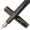 Edgedale Kirkbeck Fountain Pen, Smooth Flow Medium Nib, with 2 Black Ink Cartridges, Ink Refill Piston Converter, Pen Sleeve Case, Gift Box – Gunmetal Grey