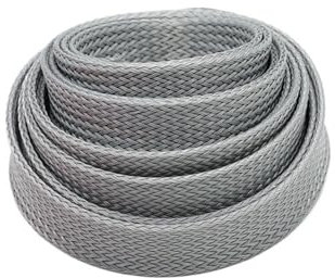 JWOO Guaina Treccia Pet Grigia Diametro da 2 a 60 mm Guaina Avvolgente for Cavi in ​​Pelle di Serpente ad Alta densità for Fili(60MM*30METER)
