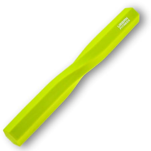 Urban Fitness Twist & Flex Resistance Bar, strapazierfähiges Gummi für Griffkraft, Muskeltonus, Reha-Handgelenke und Ellenbogen-Training, Fluo Gelb