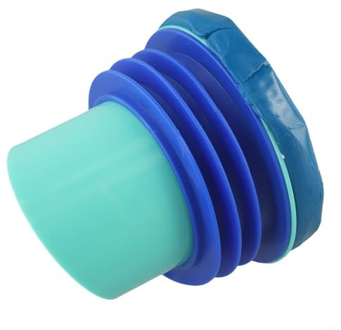 Anello di tenuta per flangia WC con valvola anti-riflusso, base di scarico in silicone a prova di perdite, accessorio per bagno, PVC blu, diametro esterno 13 cm