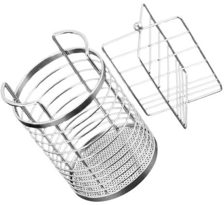 FELTECHELECTR Edelstahl Utensilienhalter Rotierbarer Chopstick Holder Für Küchenorganisation Löffel Abtropfhalter Und Besteck Organizer Langlebig Und Pflegeleicht Für Arbeitsplatte