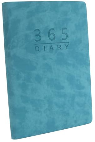 DIYEAH Kalenderbuch Softcover Planer Englisch Version Praktisches Notizbuch Für Schule Büro Zuhause Blau Studenten Schreibwaren Tagesplaner Augenschonendes Papier