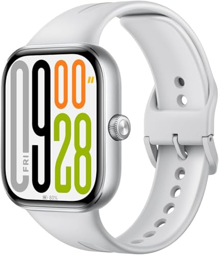 Redmi Watch 5, Chiamate Bluetooth, Schermo AMOLED 2.07, Monitor della frequenza cardiaca, Monitoraggio del sonno, Cancellazione del rumore, Controllo della fotocamera, Grigio