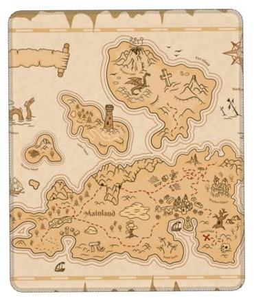 Sous-main en papier Motif carte au trésor 25 x 30 cm