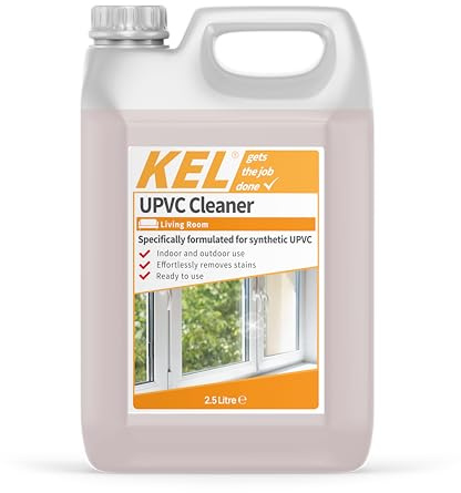KEL - UPVC Cleaner for All Synthetics, Ideal for Doors & Window Frames - Refill Cleaning Solution - Bulk Concentrated Formula - Sustainable, Plastic-Reducing, Ideal for Low-Waste Homes - 2.5 Litre