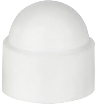 Tuerca ciega hexagonal con cabeza abovedada, Tapas protectoras de plástico for tornillos cabeza abombada, paquete 200, negras o blancas, M4-M12(WHITE,M8x14x15mm)