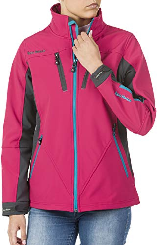 Roc Neige Chaqueta Softshell mujer, combinada, cremallera, bolsillo en pecho+laterales, Cierre de gancho y bucle en puños. Impermeable, Cortavientos, Alta Capacidad Termica. Mujer