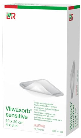 Vliwasorb sensitive Superabsorb. Wundverband 10x20 cm, 10 St