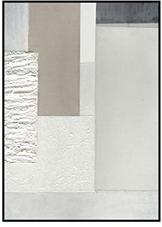 tymhrs Ölgemälde Handgemalt,Handgemaltes Modernes Wohnzimmer-Ölgemälde,Abstrakte Blaugraue Beige Blockmalerei Auf Leinwand Ölgemälde Handgemalt,Acrylkunstwerk Wandkunst,Zuhause,Hotel,Bürode