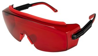 UVtech SLEEP-PRO 100 % blåljusfilter och grönt ljusfilter röda glasögon datorglasögon PC gaming bluelight filter UV blått ljusblockerande glas anti-kvinnor män, en storlek, röd, Einheitsgröße