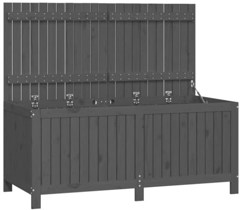 vidaXL Dynbox grå 147x68x64 cm massiv furu