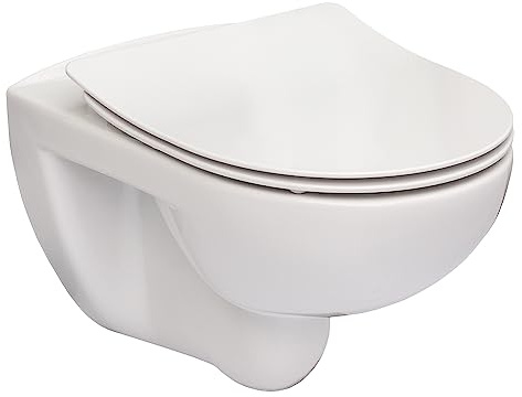ROCA Pack cuvette WC suspendue Victoria avec abattant double slim frein de chute Silencio