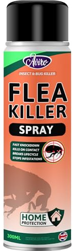 Aviro Flea Spray For The Home - Fast Acting Killer Spray Home Flea Treatment For House. Professional And Safe To Use Household FleaSpray For Immediate & Long Term Control Against Fleas