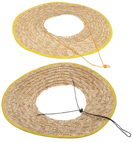 Homoyoyo 2St Helmvorhang Bauhelm-Sonnenblende Sonnenhut aus Stroh Schutzhelm Fahrradhelme Hut abdecken Hutvisier für den BAU Sommer Hut mit breiter Krempe Lampenschirm Herren