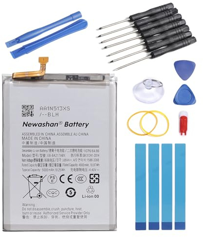 Batterie EB-BA217ABY pour Samsung Galaxy A21s A13 A12s M12 3,85V 5000mAh | Compatible A12 A04s A02 SM-A217F A137F/DSN A135F A127F A125F Téléphone Portable Smartphone, Avec Kit Outils