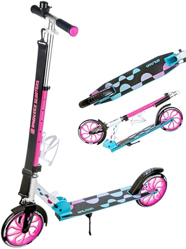 RAVEN Scooter Roller Tretroller Kickscooter für Kinder Erwachsene |klappbar | höhenverstellbar | Tragegurt | Klingel | Flaschenhalter