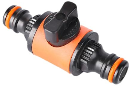 Garden Hose Shut Off Coupler - Quick Connect Coupler with Shut-Off Valve | Garden Hose Coupler | Hose to Hose Connector | Double Male Hose Connector | Hose Pipe Joiner Connector