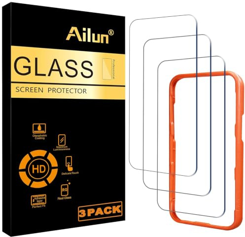 Ailun Screen Protector for iPhone 16 Pro Max, 3 Pack, Tempered Glass