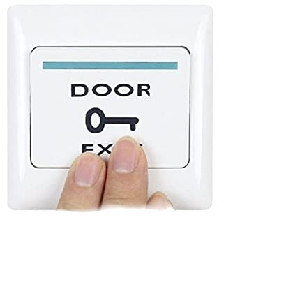 Kit opérateur de porte Bouton de sortie blanc Bouton de sortie/interrupteur d'accès/kit de contrôle d'accès Kit de contrôle d'alliage d'argent for la porte Opérateur automatique électrique