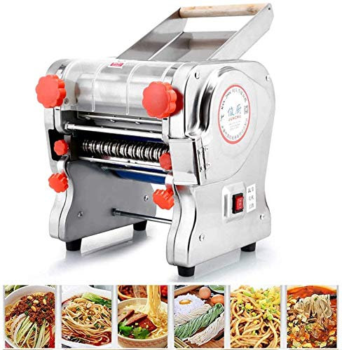 220V Stainless Steel Electric Noodle Making Pasta Maker Dough Roller Noodle Cutting Machine
