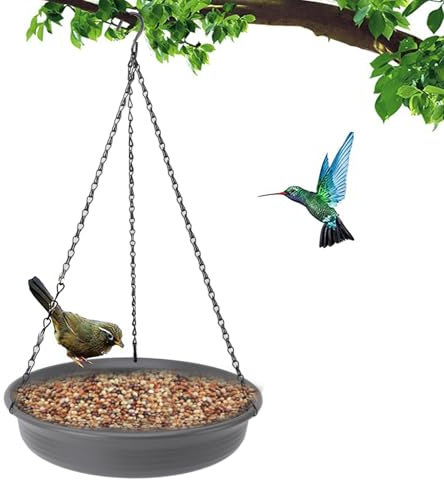 PerGar Hängende Vogeltränke, Hängende Futterstation, Samenschale, Hängende Vogelfutterstation und Vogelbad, Vogelfutterstation Zum Aufhängen, Hängende Vogelfutterstation,