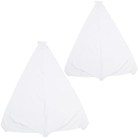 JOINPAYA 2piezas Cubierta De Poliéster Para Trípode De Altavoz Ajustable y Antideslizante Funda Protectora Para Equipo De Sonido y Uso Escenarios Color Blanco Fácil Instalación Para Transpo