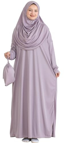 Prien Robe De Priere pour Femme avec Poche De Hijab, Ensemble De Vetement pour Femmes Islamique