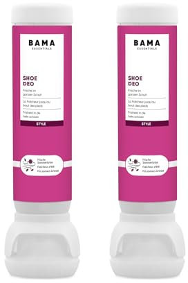 BAMA Spray Deodorante Rosa per Scarpe Neutralizzante Odore Piedi - Freschezza e Igiene 2 x 100 ml