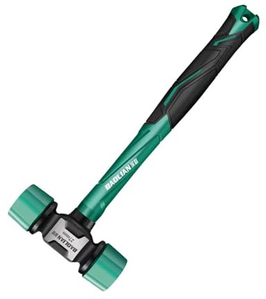 BUSKPOK Rubber Mallet Double-Faced Flooring Hammer for Camping Woodworking Tile Installation and Automotive Repairs (27mm)