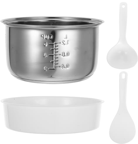 Tofficu Pot Intérieur Pour Cuiseur À Riz Accessoires Cuiseur Riz Antiadhésif Pot De Remplacement Pour Soupe Et Gâteau Grande Capacité 8.27 X 8.27 X 4.33 in Cuisine Maison