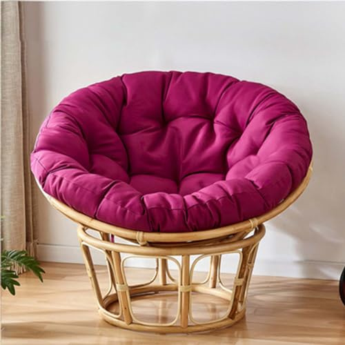 FZKun Hängesesselkissen, gemütliches Nest-Stil, rund, dick, weiches stützendes Kissen für Papasan-Hängematte, Radar-Eierstühle, für drinnen und draußen, Balkon, Garten (K,130 x 130 cm)