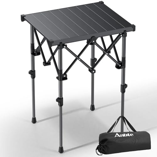 Anbte Mesa de Camping 50.5 x 41 x 44/70 cm,Aluminum Alloy