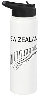 New Zealand Fern Proud Kiwi Bird NZ New Zealand Stainless Steel Insulated Water Bottle
