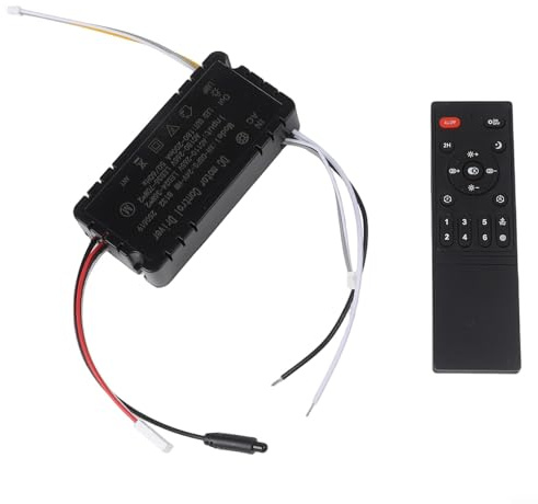 Telecomando per ventilatore da soffitto con ricevitore dimmerabile continuo per conversione di frequenza, controller guida vento a 6 velocità per lampade LED AC110-265V, accoppiamento semplice bianco