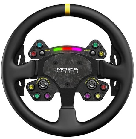 MOZA Racing Summer Ice Silk Breathable Soft Car Steering Wheel Cover, 38 cm, Black, Coffee