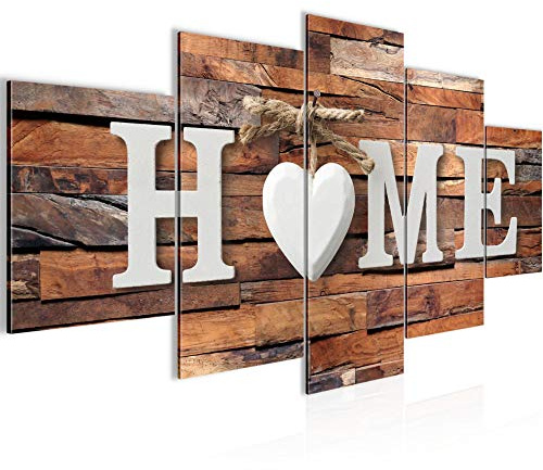Runa Art - Bilder Home Holz 200 x 100 cm 5 Teilig XXL Wanddekoration Design Braun 014751c