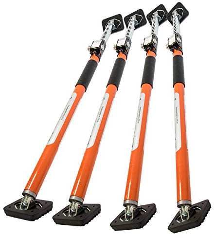SCHMIDT security tools 4x Türspanner Zargen-Zwinge Zargenspanner Türspreize Tür-Einbau Teleskop-Spanner verstellbar 65-115 cm Orange