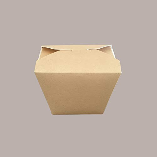 Lucgel Scatola Contenitore per Asporto Alimenti in Cartoncino Avana Mini Foodbox Monouso 8,5x6,5H9cm - 50 pezzi -