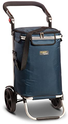 Punta Talent Cooler Shooping Roller mit Kühlfach Einkaufstrolley Einkaufsroller 10359, Farbe:Marineblau