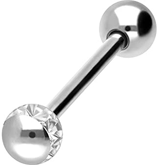 PIERCINGLINE Chirurgenstahl Barbell | EPOXY RING KUGEL | Piercing Stab Brust Zunge | Farb- & Größenauswahl