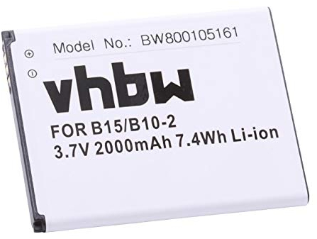 vhbw batteria sostituisce CAT B10-2 per smartphone cellulare da outdoor (2000mAh, 3,7V, Li-Ion)