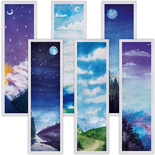 EpikPage Lesezeichen mit Aquarell Watercolor Landschaft – Kleine Geschenke für Lehrerin, Frauen, Mama, Oma, Großvater, Schüler, Buchliebhaber – Steifes Papier Bookmarks – 18er-Set