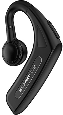 MVRYCE Wireless Headset, Bone Conduction Earphone Open Ear Wireless Headphone Bluetooth 5.1 Ear Hook Single Waterproof Earphone 180° Left/Right Ear Rotate Earbud for Business, Sports, Driving (Black)