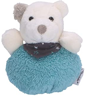 Sterntaler Baby Unisex Knuddelsäckchen Knuddelsäckchen Eisbär Elia - Greifling, Wärmekissen, Schmusetuch - dunkeltürkis