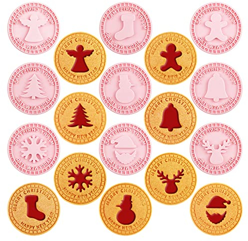 BSITSSS 9 Pezzi Formine Biscotti Natale, Formine per Biscotti Natalizi Stampi Biscotti Natale 3D, Stampini per Biscotti Tagliabiscotti Stampo Biscotti Stampini Biscotti Natale Decorazioni(A)