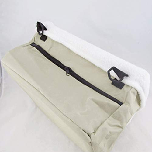 Pet Booster Seat mit Clip On Sicherheitsleine und Reißverschluss-Aufbewahrungstasche Tragbarer Wasserdichter Auto-Hundezwinger (Wie gezeigt)